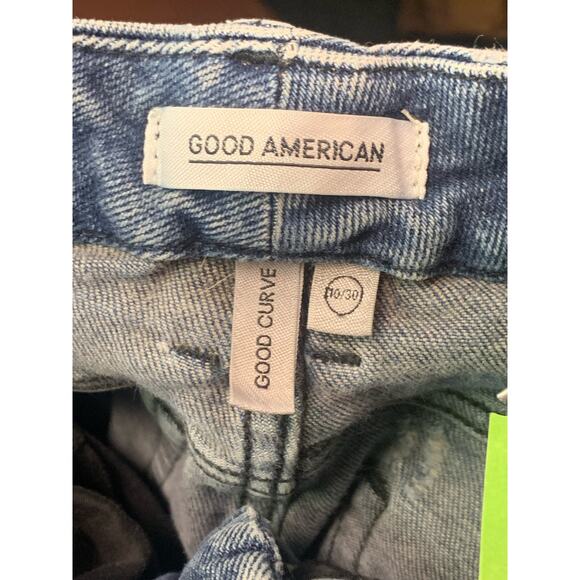 Good American Good Curve Highrise Raw hem skinny jeans sz 30 - Picture 7 of 14